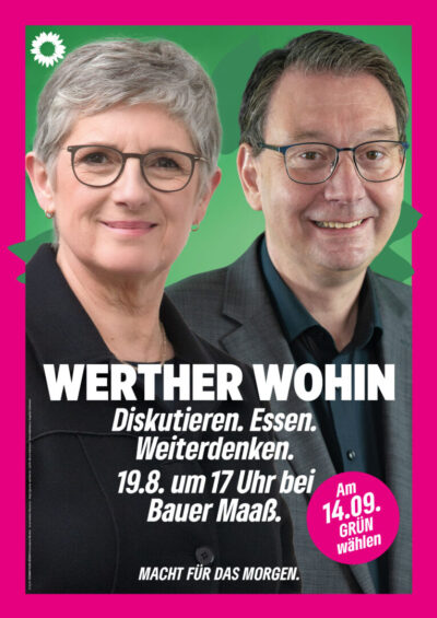 Plakat: Werther Wohin - Britta Haßelmann am 19.08. 