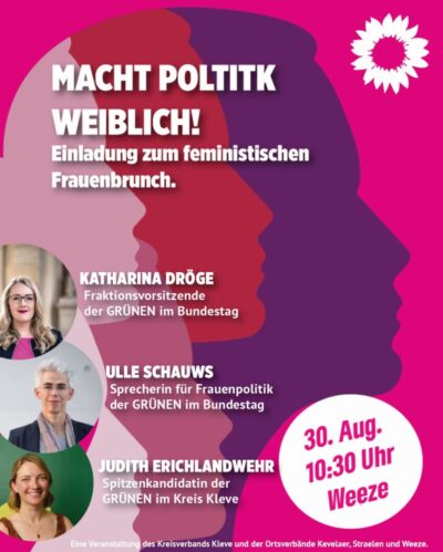 Katharina Dröge und Ulle Schauws im Kreis Kleve